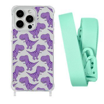 Чехол прозрачный с ремешком Print Dinosaur для iPhone 7 | 8 | SE 2 | SE 3 Dinosaur/Avocado - ash-mobile.com.ua - фото 1