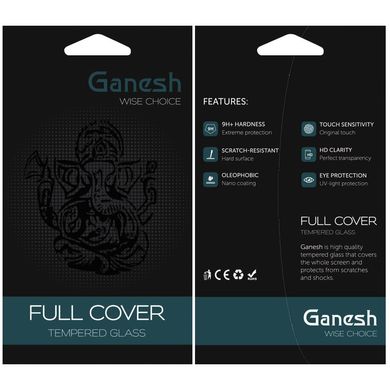Защитное стекло 3D Ganesh (Full Cover) для iPhone 12 PRO MAX Black купить