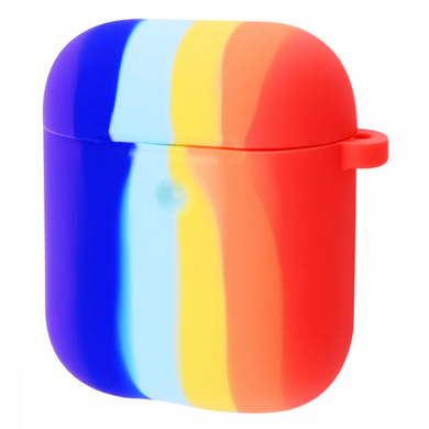 Чехол Rainbow Silicone Case для AirPods 1 | 2 Ultramarine/Red