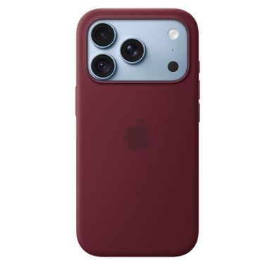 Чохол Silicone Case with MagSafe OEM для iPhone 18 PRO Burgundy