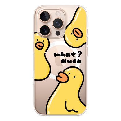 Чохол прозорий Print Duck with MagSafe для iPhone 16e | 17e Duck What? - ash-mobile.com.ua - фото 4