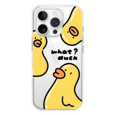 Чохол прозорий Print Duck with MagSafe для iPhone 16e | 17e Duck What? - ash-mobile.com.ua - фото 2