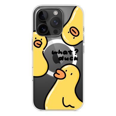 Чохол прозорий Print Duck with MagSafe для iPhone 16e | 17e Duck What? - ash-mobile.com.ua - фото 3