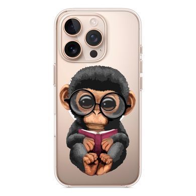 Чохол прозорий Print Animals with MagSafe для iPhone 16e | 17e Monkey - ash-mobile.com.ua - фото 4