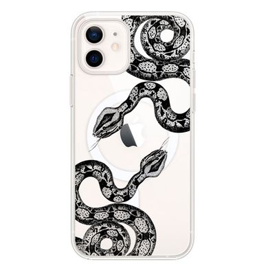 Чохол прозорий Print Snake with MagSafe для iPhone 12 MINI Python купити