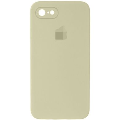 Чохол Silicone Case FULL+Camera Square для iPhone 7 | 8 | SE 2 | SE 3 Antique White купити