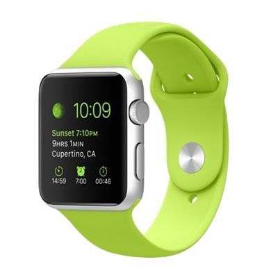 Ремешок Silicone Sport Band для Apple Watch 42mm | 44mm | 45mm | 46mm | 49mm Lime green размер S - ash-mobile.com.ua - фото 2