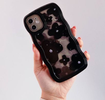 Чехол Black Wavy Case для iPhone 15 Flower - ash-mobile.com.ua - фото 3