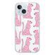 Чехол прозрачный Print Meow with MagSafe для iPhone 14 Plus Leopard Pink - ash-mobile.com.ua - фото 1