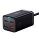 Мережевий фільтр Baseus GaN3 Pro 65W (2 Type-C + 2 USB) + Кабель Type-C to Type-C 100W (1m) Black