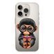Чохол прозорий Print Animals with MagSafe для iPhone 16e | 17e Monkey