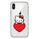 Чохол прозорий Print для iPhone X | XS Hello Kitty Love купити