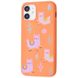 Чехол WAVE Fancy Case для iPhone 12 MINI Funny Llamas Orange