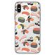 Чохол прозорий Print FOOD для iPhone X | XS Sushi купити