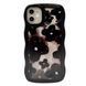 Чехол Black Wavy Case для iPhone 15 Flower