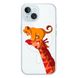 Чохол прозорий Print Lion King with MagSafe для iPhone 14 Plus Giraffe/Simba