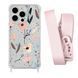 Чохол прозорий з ремінцем Print Flower для iPhone 14 Plus Floral Dream/Pink Sand