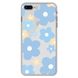 Чехол прозрачный Print Flower Color для iPhone 7 Plus | 8 Plus Blue купить