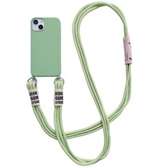 Чехол TPU two straps California Case для iPhone 13 PRO MAX Pistachio