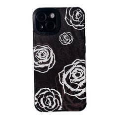 Чехол Ribbed Case для iPhone 15 Rose Black/White