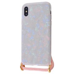Чехол Confetti Jelly Case со шнурком для iPhone X | XS White купить