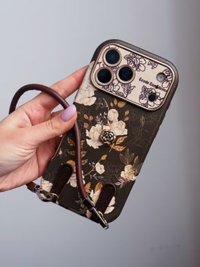 Чехол Vintage Leather Case для iPhone 16 PRO Rose Brown - ash-mobile.com.ua - фото 3
