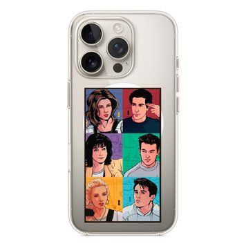 Чохол прозорий Print FRIENDS with MagSafe для iPhone 16e | 17e Home - ash-mobile.com.ua - фото 1