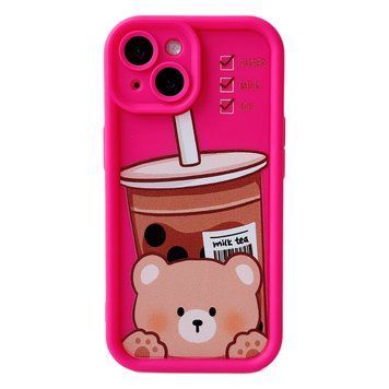Чохол Wilkins Case для iPhone 15 Bear Electric Pink - ash-mobile.com.ua - фото 1