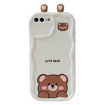 Чехол 3D Cute Bear Case для iPhone 7 Plus | 8 Plus Biege - ash-mobile.com.ua - фото 1
