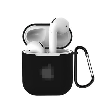 Чохол (яблуко) для AirPods 3 Black - ash-mobile.com.ua - фото 1