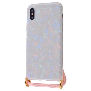 Чохол Confetti Jelly Case на шнурку для iPhone X | XS White - ash-mobile.com.ua - фото 1