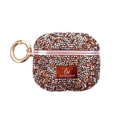 Чехол Bling World Grainy Diamonds для AirPods 4 Rose Gold - ash-mobile.com.ua - фото 2