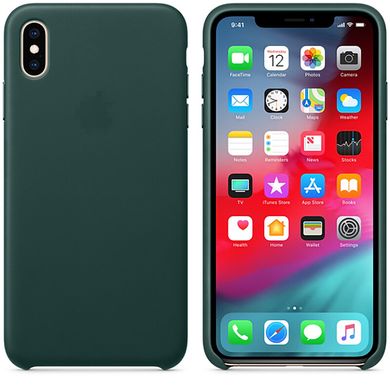 Чохол Leather Case GOOD для iPhone XS MAX Forest Green купити