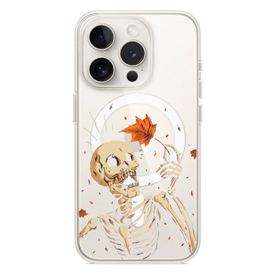 Чехол прозрачный Print Halloween with MagSafe для iPhone 11 PRO Skeleton купить