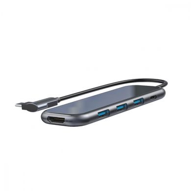 Перехідник для MacBook USB-C хаб Baseus Superlative Multifunctional 5 в 1 Black купити