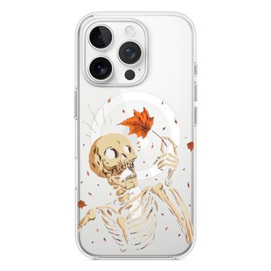 Чохол прозорий Print Halloween with MagSafe для iPhone 17 PRO Skeleton