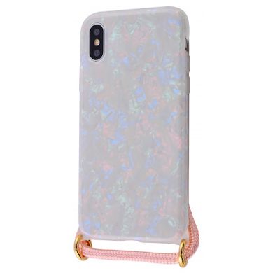 Чохол Confetti Jelly Case на шнурку для iPhone X | XS White купити