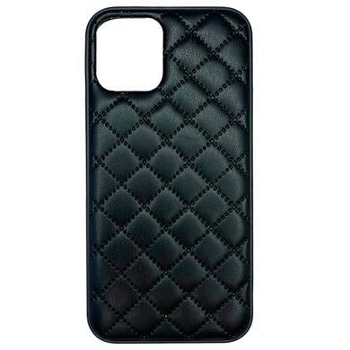 Чохол Leather Case QUILTED для iPhone 12 PRO MAX Black - ash-mobile.com.ua - фото 1