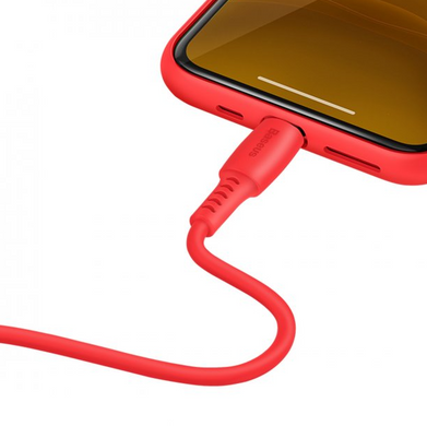 Кабель Baseus Colourful Type-C to Lightning 18W 2.4А (1.2m) Red - ash-mobile.com.ua - фото 3