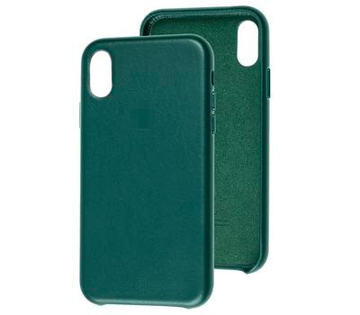 Чохол Leather Case GOOD для iPhone XS MAX Forest Green купити