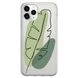 Чохол прозорий Print Leaves для iPhone 15 PRO Green