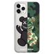 Чехол прозрачный Print Robot Bear для iPhone 15 PRO Green