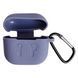 Чохол силіконовий LOGO з карабіном для AirPods 4 Lavender Gray - ash-mobile.com.ua - фото 1