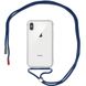 Чохол Crossbody Transparent на шнурку для iPhone X | XS Blue купити
