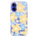 Чехол прозрачный Print Flower Color with MagSafe для iPhone 16 Plus Yellow