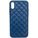 Чехол Leather Case QUILTED для iPhone XS MAX Midnight Blue купить