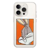 Чохол прозорий Print Кролик with MagSafe для iPhone 15 PRO MAX Orange - 1