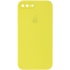 Чохол Silicone Case FULL+Camera Square для iPhone 7 Plus | 8 Plus Yellow купити