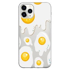 Чохол прозорий Print FOOD для iPhone 13 PRO Eggs