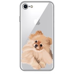 Чохол прозорий Print Dogs для iPhone 7 | 8 | SE 2 | SE 3 Dog Spitz Light-Brown купити